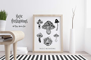 Magic MUSHROOMS. 60 BW Vector Set., an Illustration by Varvara Gorbash (Thumbnail 5 of 11)