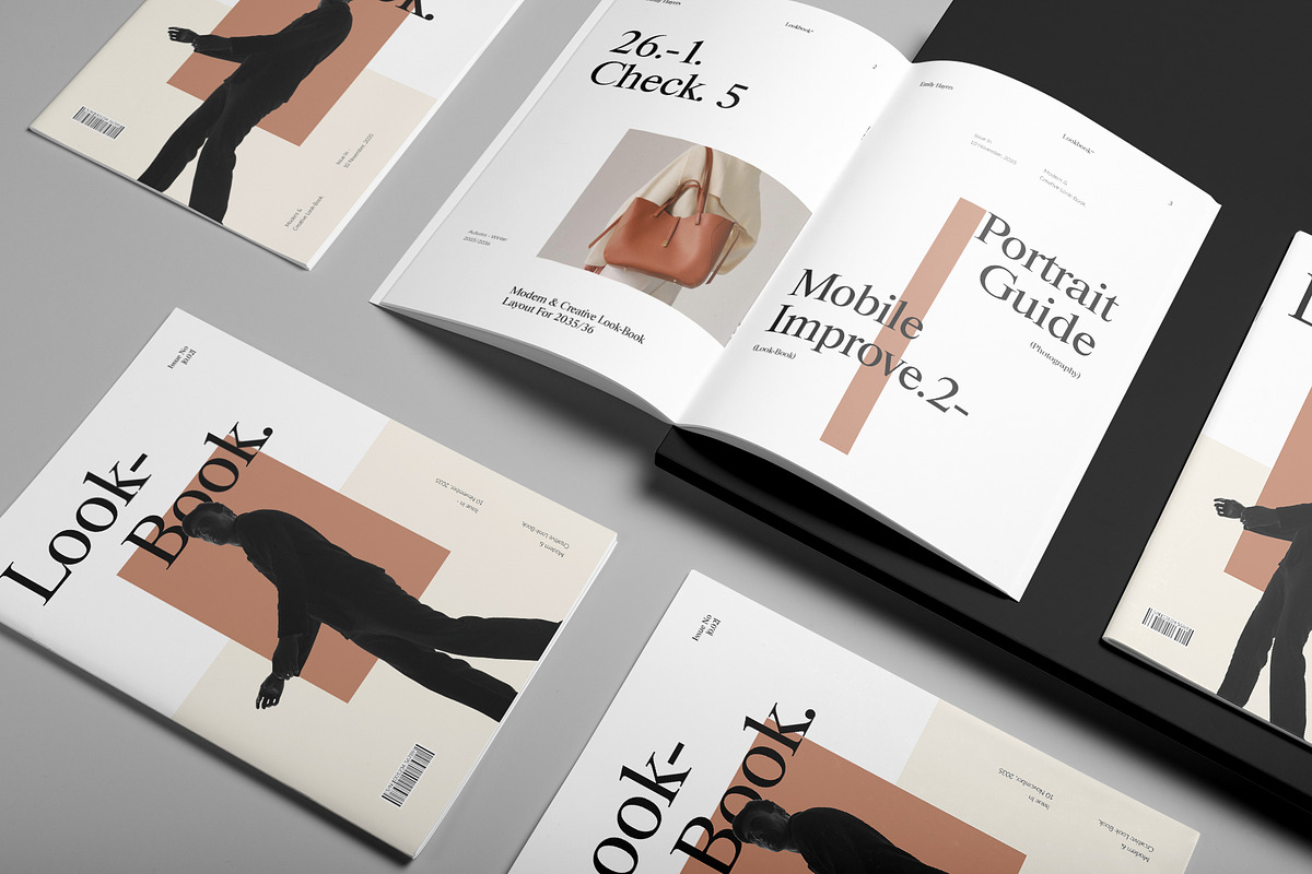 Minimalist Lookbook Template, a Magazine Template by DesignCrest (Photo 2 of 15)