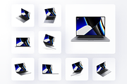 12 MacBook Pro 16 Mockups Scenes, an iPhone Mockup by 360 Mockups (Thumbnail 2 of 6)