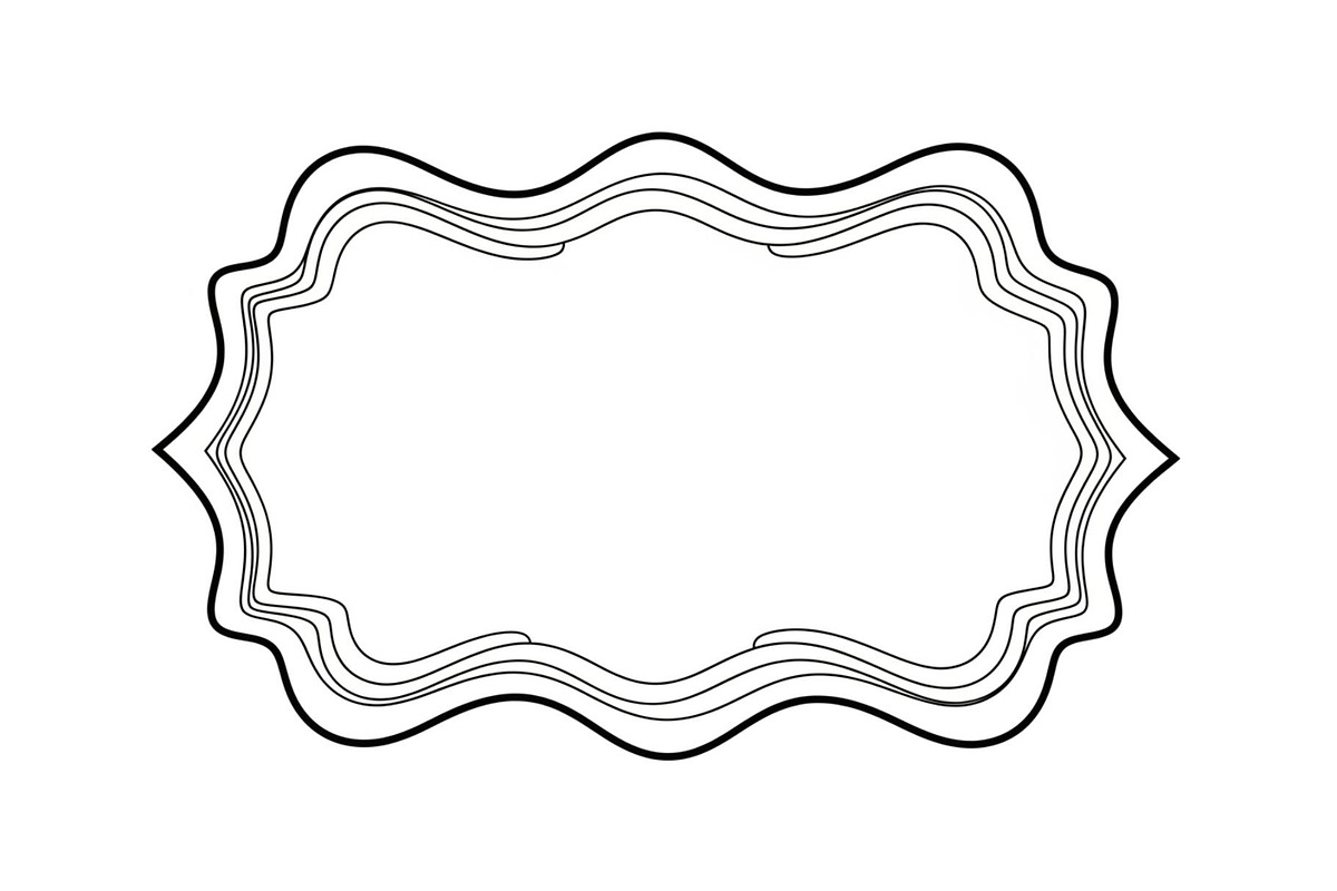 Wavy Scalloped Label Frame Bundle, an Illustration by musafir_fashion (Photo 30 of 51)