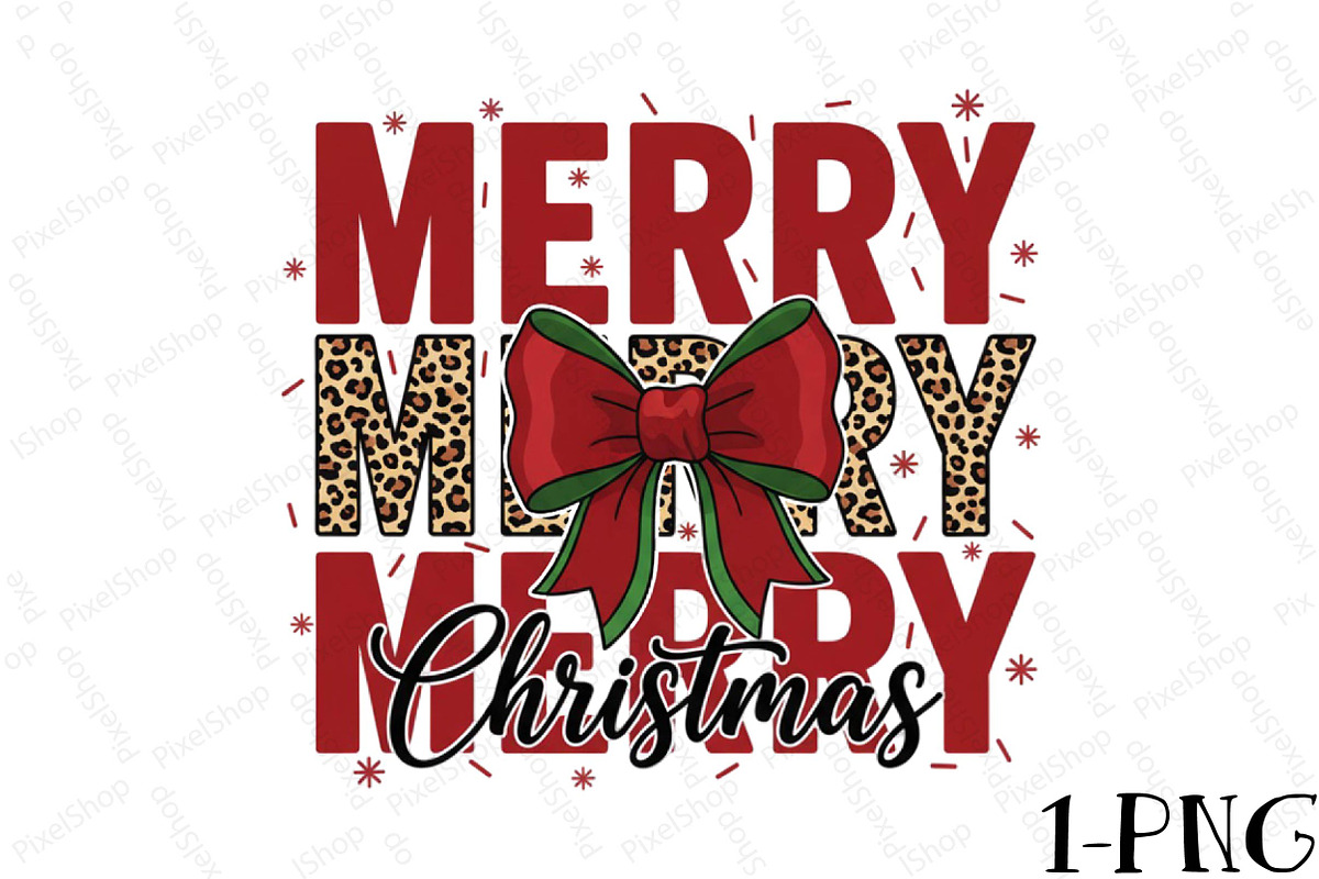 Merry Christmas Png Sublimation Desi, an Illustration by DreamPrint404 (Photo 1 of 7)