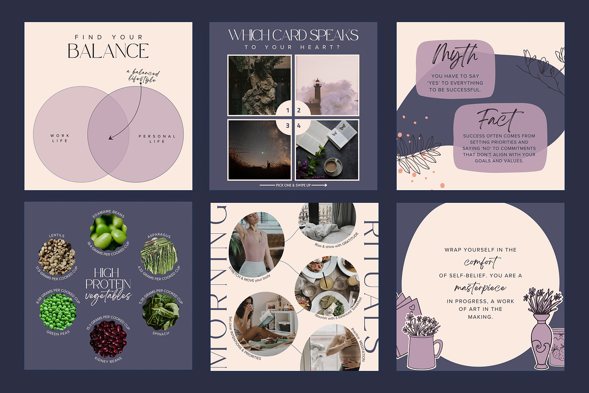 90+ Life Coach Social Media Template, a Social Media Template by Glow Muse Studio (Photo 7 of 10)