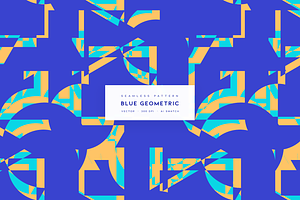 Blue Geometric Vector Pattern