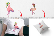 Flamingo Mardi Gras Clipart, a Graphic by Artnoy (Thumbnail 3 of 5)