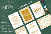 Wedding Invitation Stationery Suite, an Invitation Template by Pingebat (Thumbnail 1 of 10)