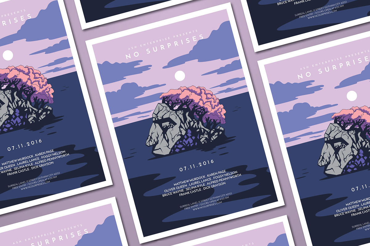 Calm Sea Hand Drawn Vector Flyer, a Flyer Template by ashenterprise (Photo 2 of 2)