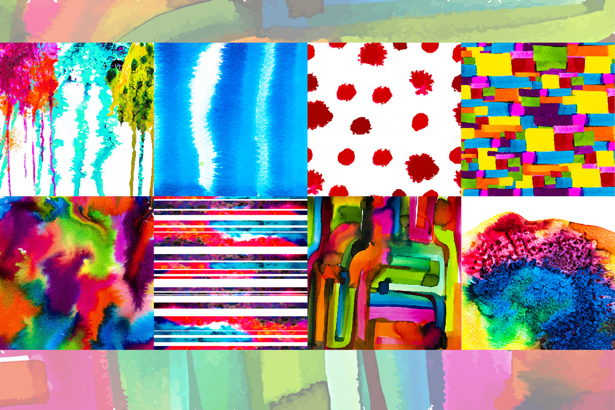 34 Watercolor vector set background., a Decorative Illustration by redstudio (Photo 2 of 6)