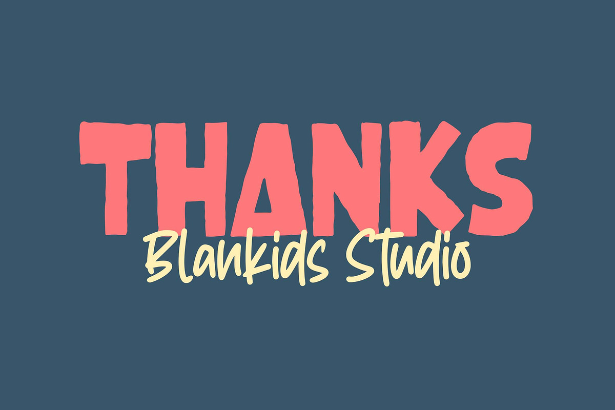 Elonic a Quirky Handmade Font, a Sans Serif Font by Blankids Studio (Photo 9 of 9)