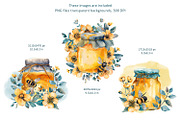 Bees and flowers watercolor clipart, a Seasonal Illustration by Anna Druzhkova (Thumbnail 4 of 17)