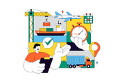 10 Logistics Vector Illustration, an Object Illustration by denayunebgt (Thumbnail 4 of 4)