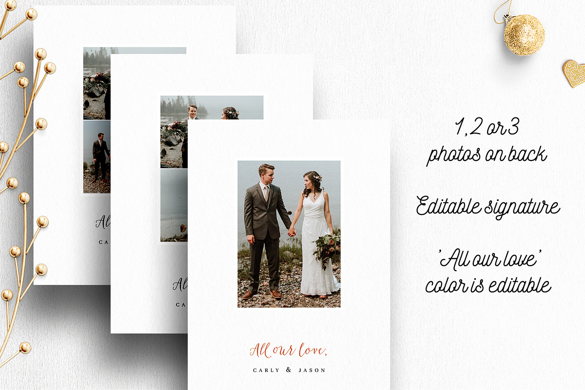 Christmas Card Photo Template, a Card Template by Nifty Template Studio (Photo 4 of 6)