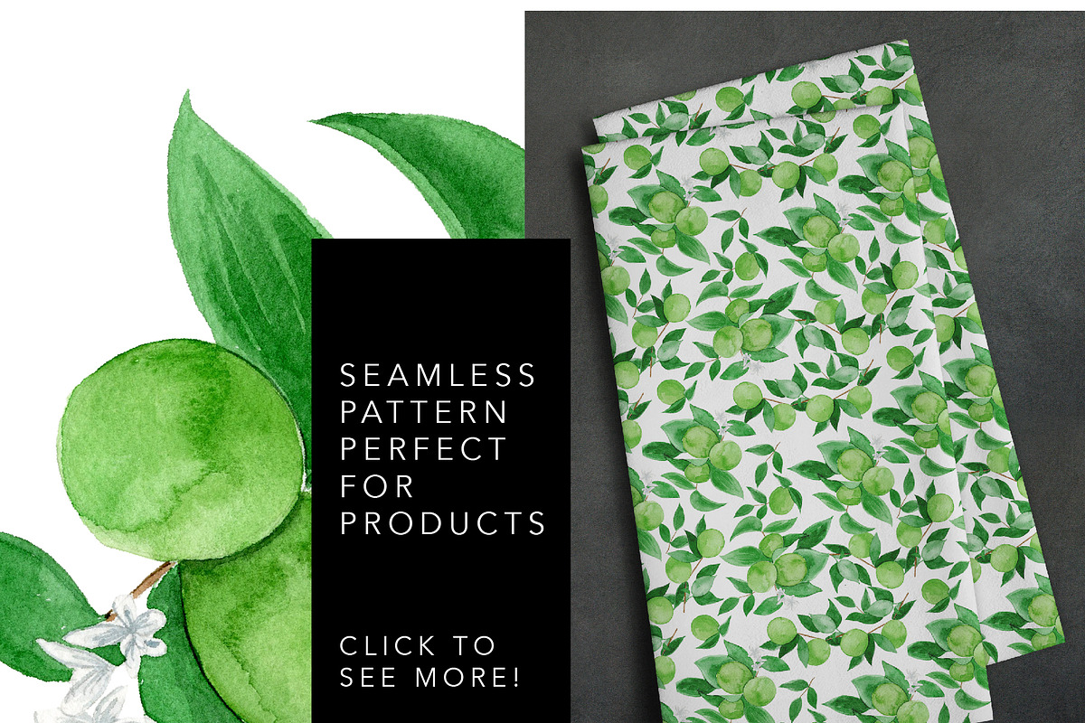 Juicy Watercolor Lime Set, an Illustration by One and Only Paper (Photo 4 of 6)