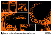 Halloween. Banners, a Background Graphic by Yulia Ogneva (Thumbnail 2 of 5)