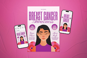 Breast Cancer Awareness Flyer Set, a Flyer Template by The Good Store