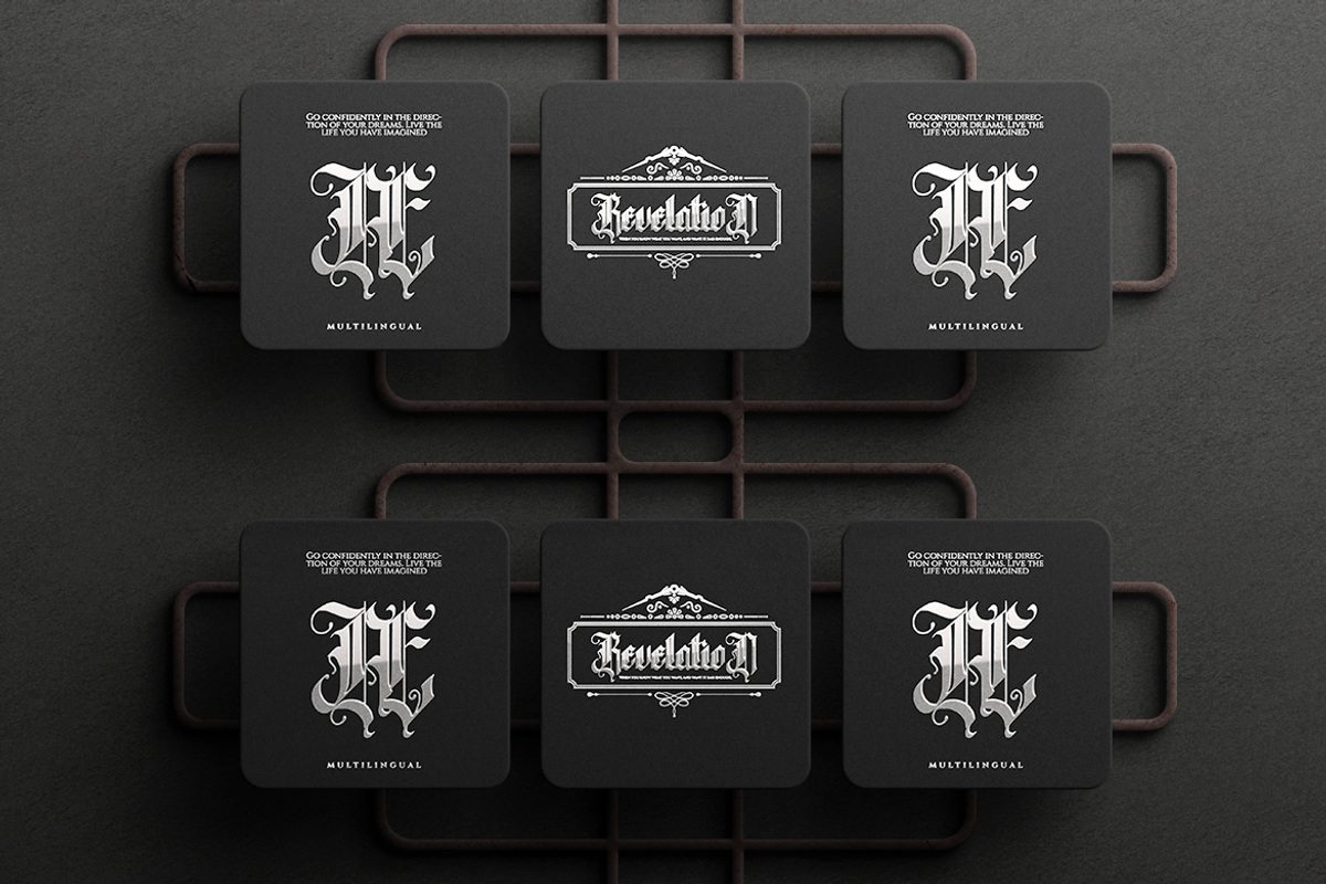 Revelation - Blackletter Typeface, a Blackletter Font by Meizzaluna Design (Photo 7 of 10)