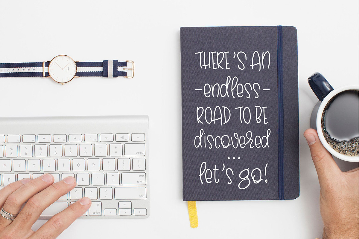 Perfunktorily handlettered font preview 3