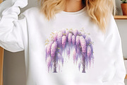 Wisteria Floral Garden Clipart PNG, an Illustration by SinaCreation (Thumbnail 4 of 7)