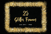 Gold Glitter Overlay Frames Borders, a Texture Graphic by Nifty Template Studio (Thumbnail 5 of 9)