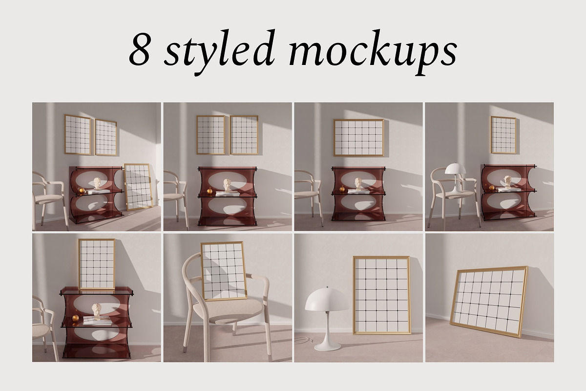Frame Mockup Bundle ZOJA, a Print Template by Bonumo (Photo 3 of 14)