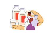 Farmers sell on local market concept, a Food Illustration by PaperTrident (Thumbnail 7 of 7)