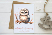 Baby owl watercolor clip art, an Illustration by CreationArt (Thumbnail 3 of 6)