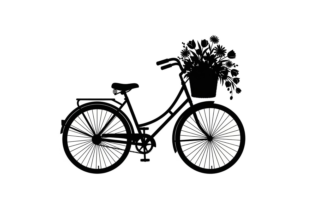 Flower Bicycle Silhouette Bundle, an Illustration by Gaye Art (Photo 16 of 31)