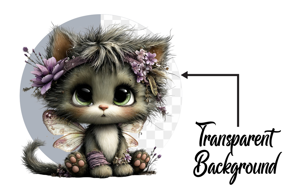 Whimsical Cat Clipart, an Illustration by Pixels.Craft (Photo 2 of 6)