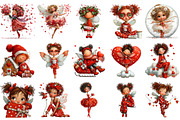 Whimsical Valentine Fairy Clipart, an Illustration by OK Design (Thumbnail 3 of 6)