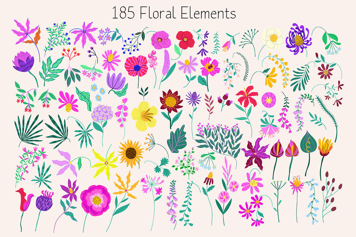 Bold Floral Illustration, a Decorative Illustration by OxanaTally (Photo 9 of 10)