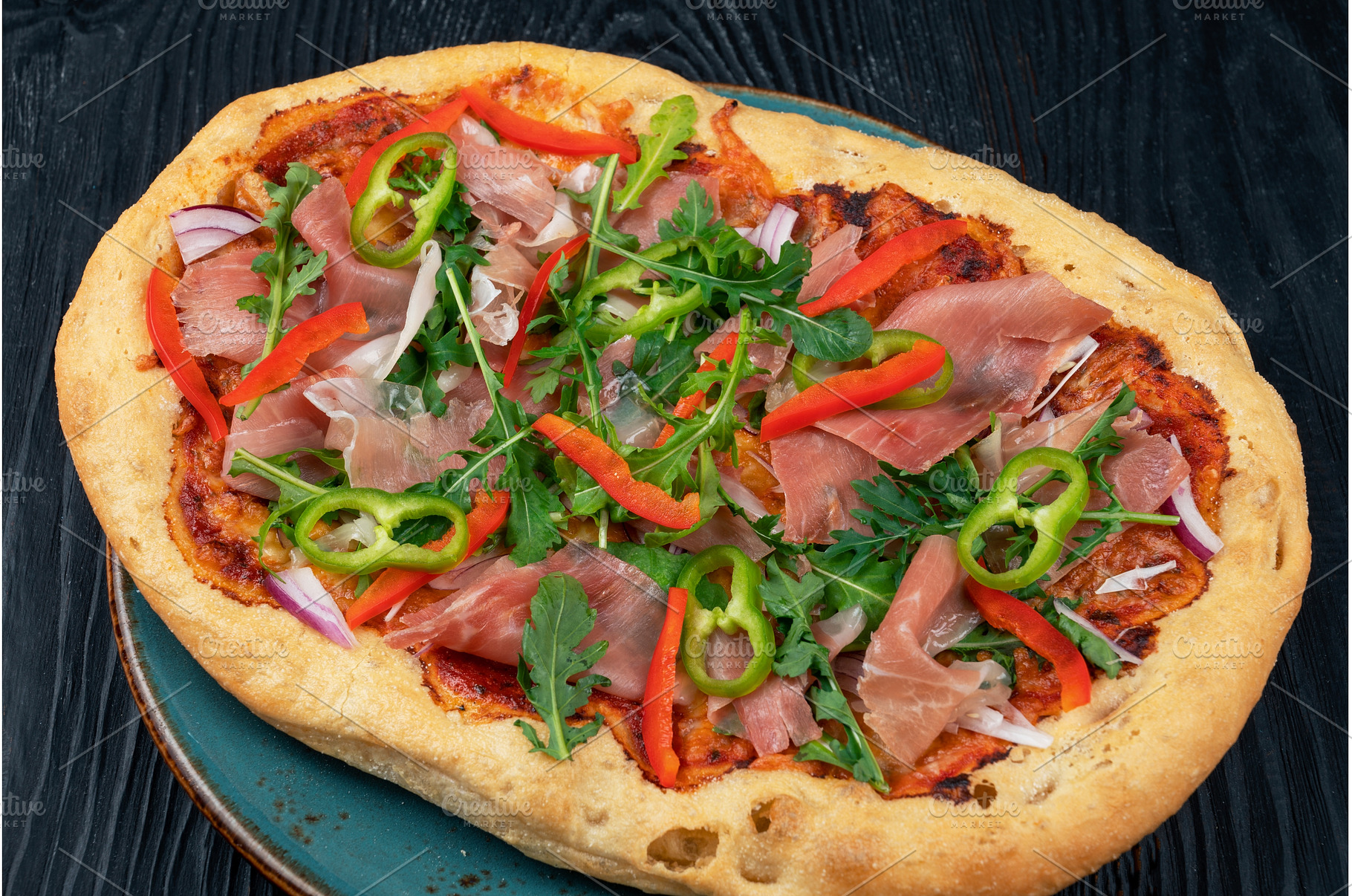 Pizza with hamon, a Food & Drink Photo by Jan Jack Russo Media