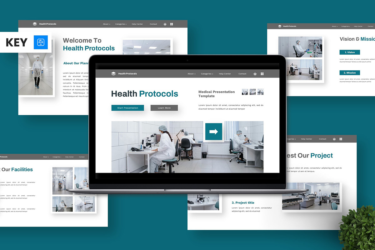 Health Protocols - Medical Key, a Presentation Template by Deepslide Studio (Photo 1 of 6)