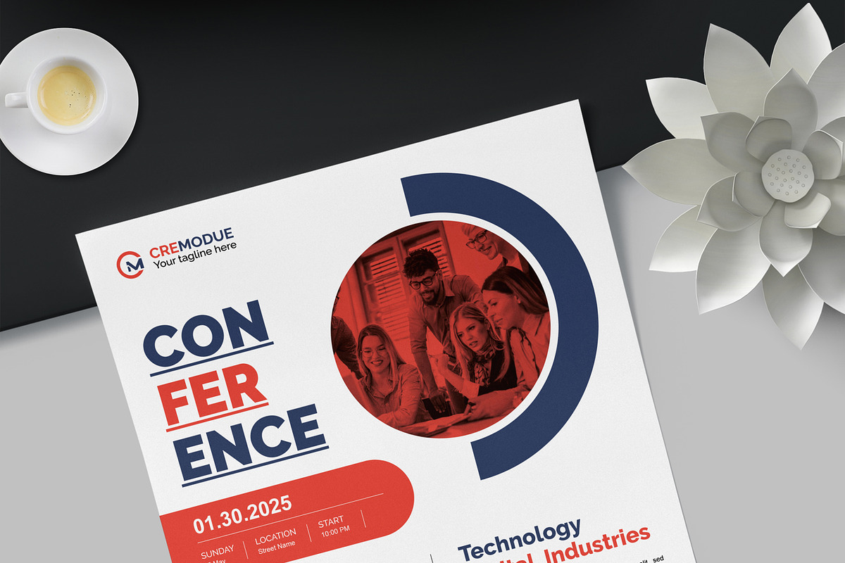 Conference Flyer Layout, a Flyer Template by MightyDesign (Photo 4 of 8)