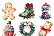Cute Christmas Clipart, an Illustration by Craft Nest (Thumbnail 3 of 6)