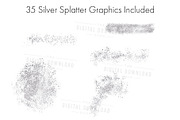 Metallic Paint Splatters Bundle, an Object Graphic by The Digital Download Shop (Thumbnail 6 of 7)