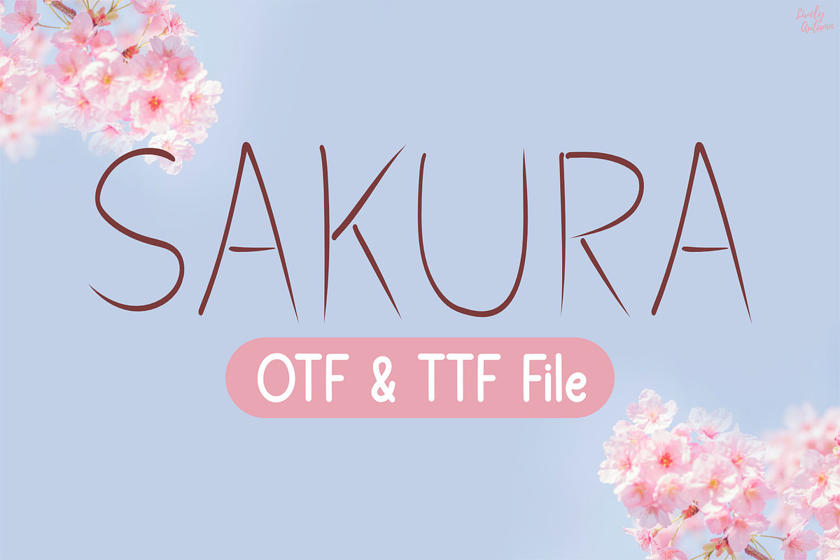Sakura | Handwriting font, a Handwritten Font by LivelyAutumn11.11 (Photo 1 of 6)