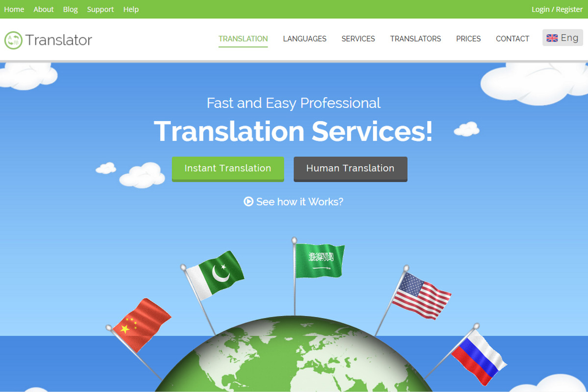 Translator HTML Website Template, a Websites & App Template by oLanding (Photo 2 of 6)