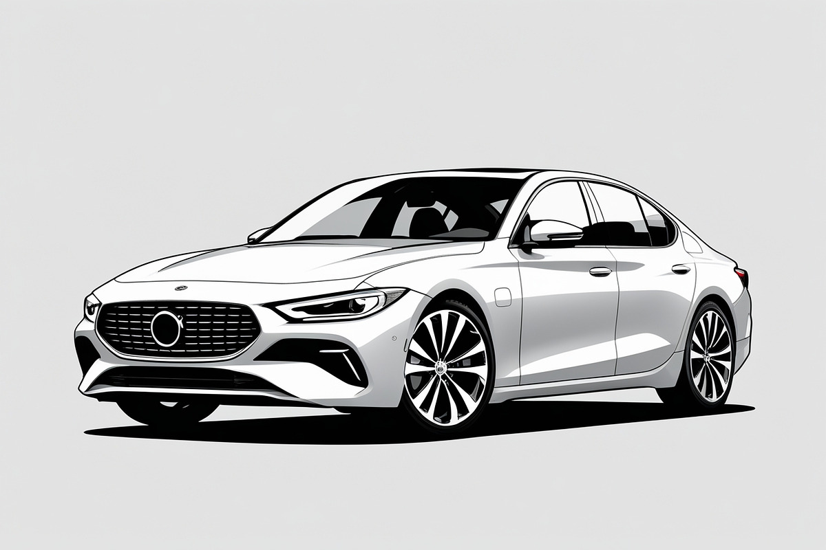 Modern Sports Sedan Vector Set, an Illustration by Gfx_Store (Photo 4 of 8)