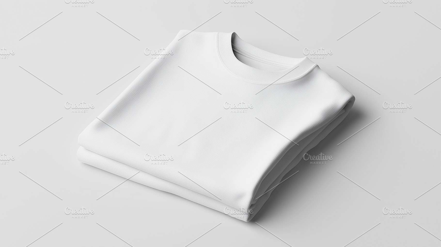 White folded t-shirt mockup, a Beauty & Fashion Photo by MistyDay