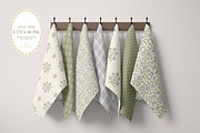 Vintage Blue Floral Print Patterns, a Pattern Graphic by Eclectic Anthology (Thumbnail 7 of 14)