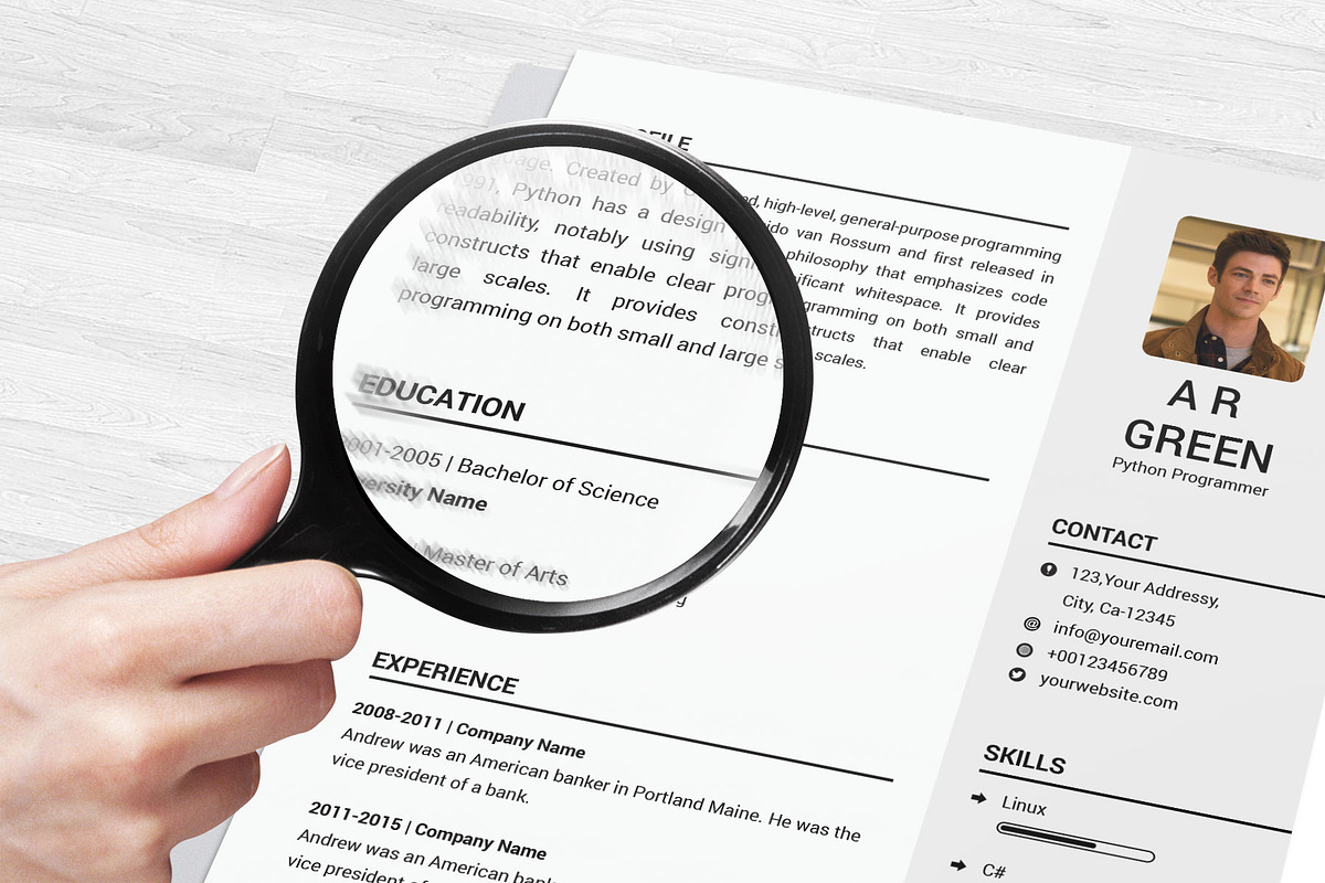 Clean Resume/CV, a Resume Template by designvillage (Photo 8 of 12)