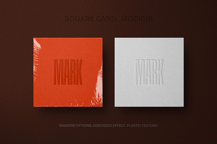 Square Business Card Mockup, a Mockup by Design Squad