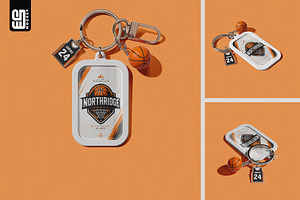 Basketball Keychain Mockup