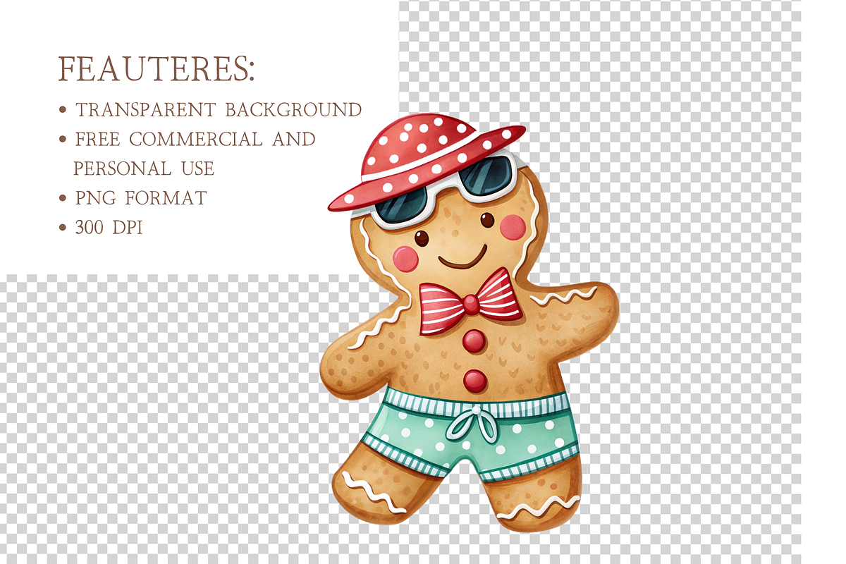 Tropical Christmas Graphics Set, a Seasonal Illustration by MockupWizard (Photo 5 of 6)