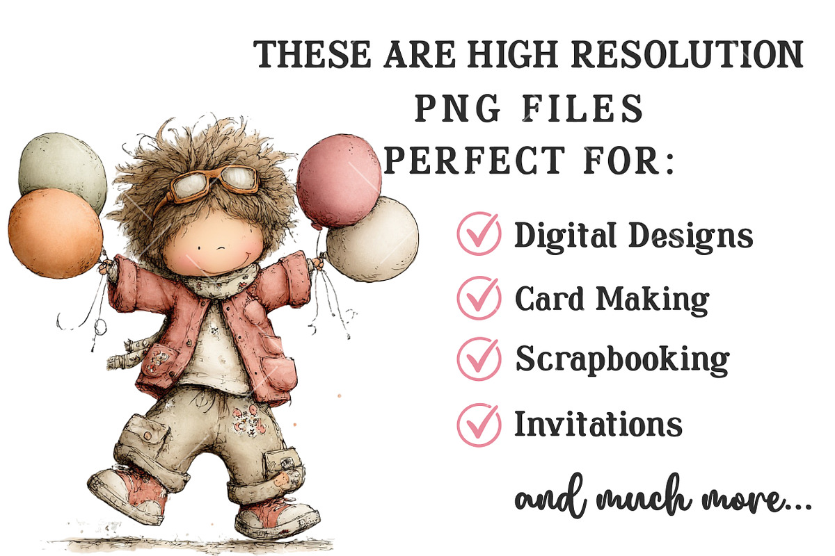 Whimsical Kids Easter Clipart, an Illustration by OK Design (Photo 4 of 6)
