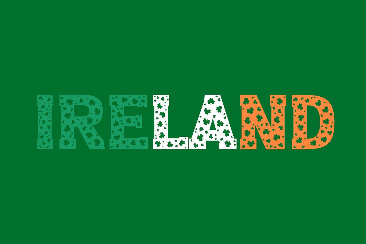 Clover Love St Patrick's Day Font, a Slab Serif Font by vladocar (Photo 5 of 8)