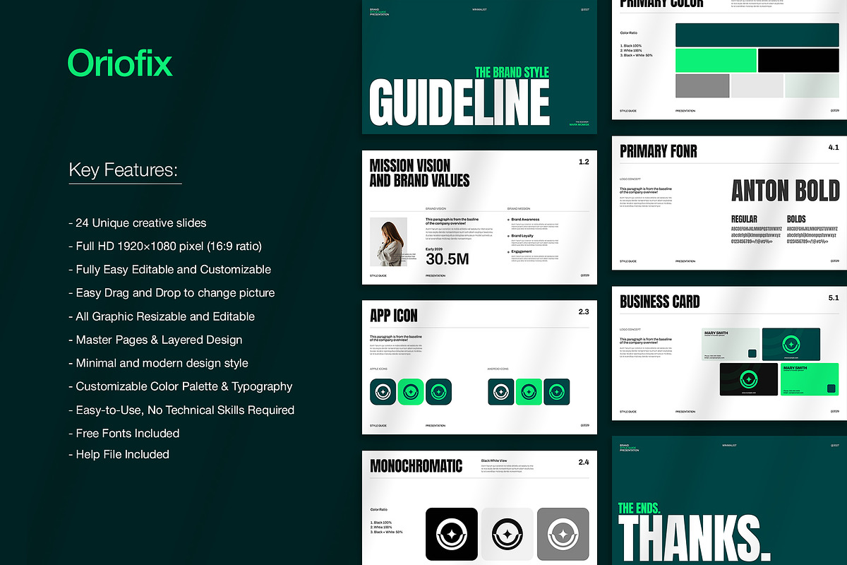 The Brand Style Guideline Template, a Branding & Logo Template by Oriofix (Photo 2 of 11)
