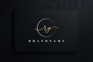 Letter RG handwritten signature logo