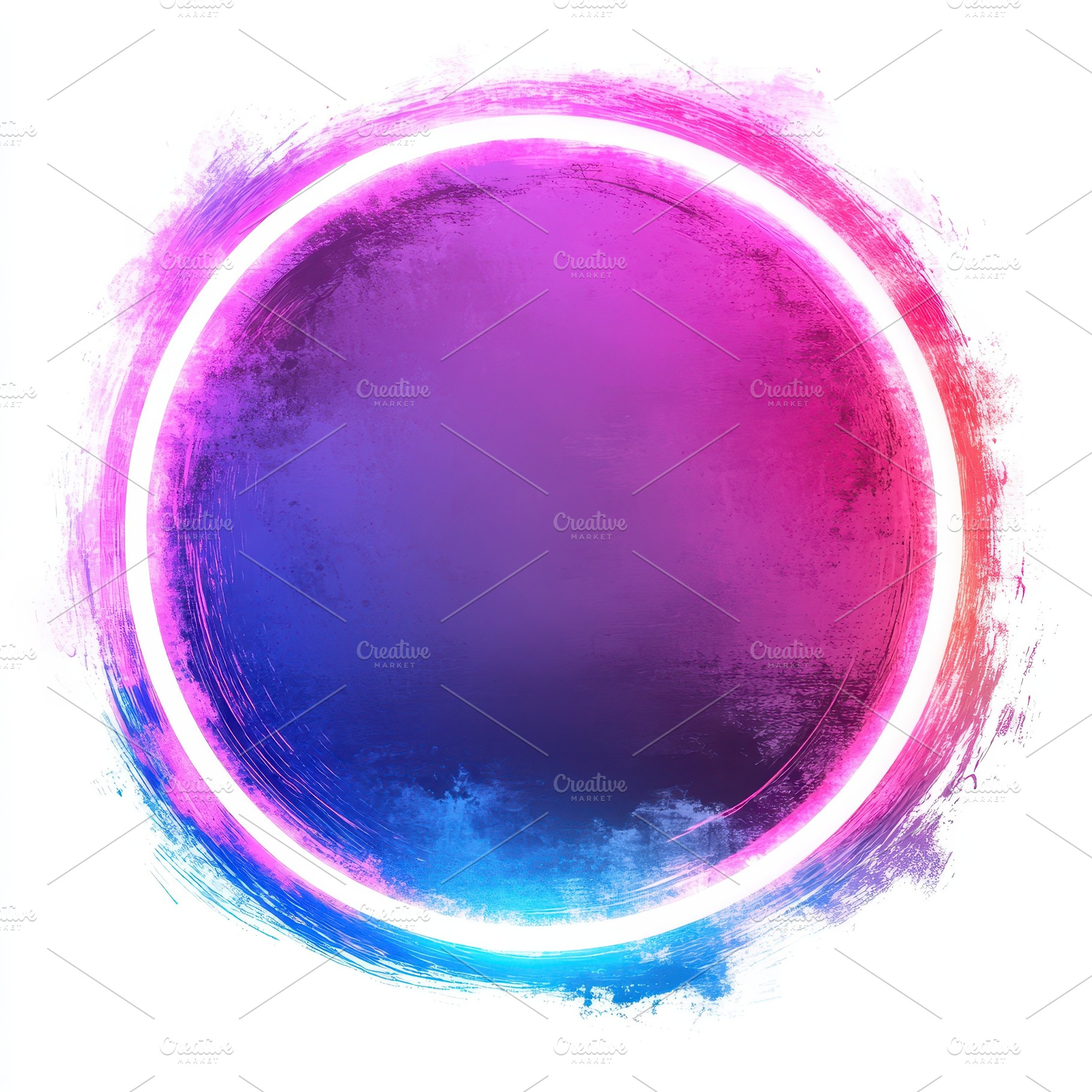 Abstract circular brushstrokes vibra, an Abstract Photo by Pixeness Studio