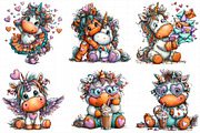 Whimsical Valentine Unicorn Clipart, an Illustration by Daily.Designs (Thumbnail 4 of 8)