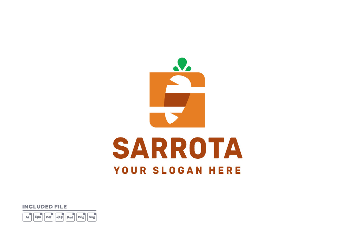 Letter S with Carrot Logo, a Branding & Logo Template by yuanesei